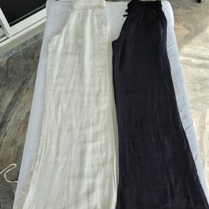 2 Threads 4 Thought M Sheer Transparent Beach Cover Up Pants Black White